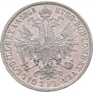 Rakouská a spolková měna, údobí let 1857 - 1892, Zlatník 1865 A, 12.323g, dr.hr., dr.rysky, pěkná