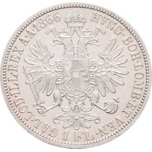 Rakouská a spolková měna, údobí let 1857 - 1892, Zlatník 1866 A, 12.361g, nep.hr., nep.rysky R!