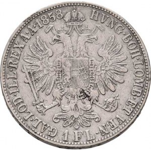 Rakouská a spolková měna, údobí let 1857 - 1892, Zlatník 1858 M, 12.174g, dr.hr., dr.rysky, pěkná