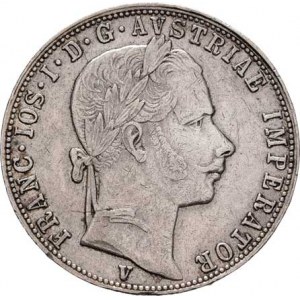 Rakouská a spolková měna, údobí let 1857 - 1892, Zlatník 1858 V, 12.345g, dr.hr., dr.rysky, pěkná