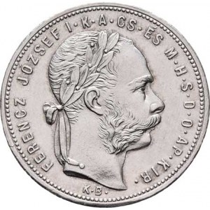Rakouská a spolková měna, údobí let 1857 - 1892, Zlatník 1881 KB - užší štít (cca 11.5 mm), 12.354g