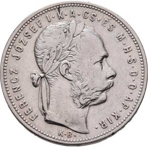 Rakouská a spolková měna, údobí let 1857 - 1892, Zlatník 1881 KB - užší štít (cca 11.5 mm), 12.250g