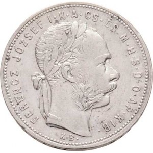 Rakouská a spolková měna, údobí let 1857 - 1892, Zlatník 1881 KB - užší štít (cca 11.5 mm), 12.322g