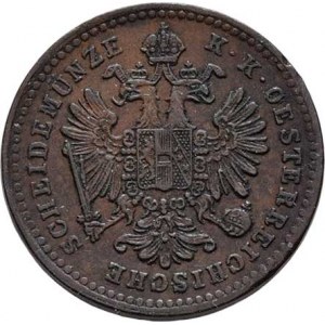 Rakouská a spolková měna, údobí let 1857 - 1892, Krejcar 1860 V, 2.953g, nep.nedor., dr.hr., krásná