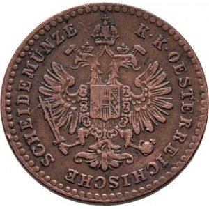 Rakouská a spolková měna, údobí let 1857 - 1892, 5/10 Krejcaru 1860 V, 1.657g, nep.hr., nep.rysky,