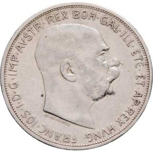 Korunová měna, údobí let 1892 - 1918, 5 Koruna 1909 - Schwartz, 23.907g, dr.hr., dr.rysky,