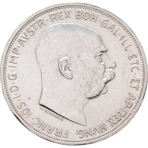 Korunová měna, údobí let 1892 - 1918, 5 Koruna 1909 - Schwartz, 24.019g, dr.hr., nep.rysky