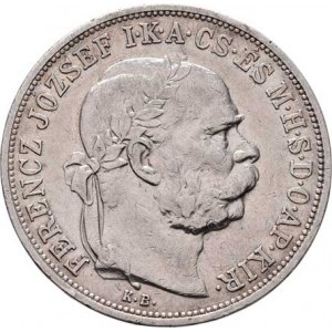 Korunová měna, údobí let 1892 - 1918, 5 Koruna 1908 KB, 23.956g, dr.hr., dr.rysky, pěkná