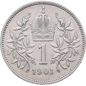 Korunová měna, údobí let 1892 - 1918, Koruna 1901, 5.001g, nep.hr., nep.rysky, pěkná