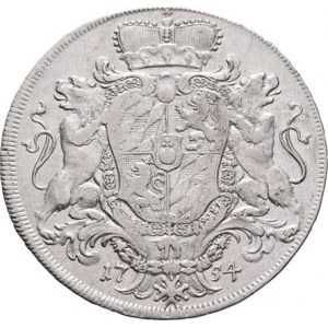 Bavorsko, Maximilian III. Josef, 1745 - 1777, Tolar 1754 - znak se dvěma lvy, Mnichov, KM.501,