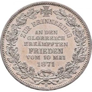 Brémy - město, Spolkový tolar 1871 B - vítězný, KM.249 (Ag900, pouze