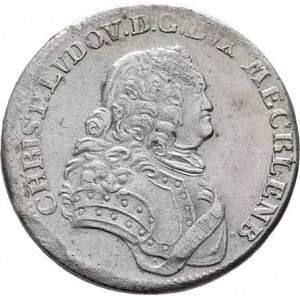 Mecklenburg-Schwerin, Christian Ludwig II., 1747-1756, 1/6 Tolaru 1754 OHK, minc. Schwerin, KM.171,
