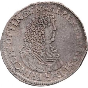 Öttingen, Albert Ernst I., 1660 - 1683, Gulden (60 Krejcar) 1676, KM.40, 18.172g, dr.vady