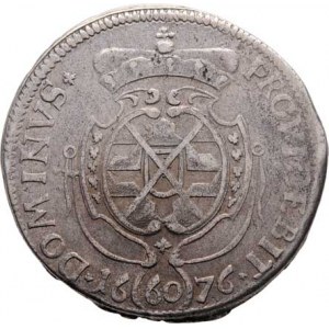 Öttingen, Albert Ernst I., 1660 - 1683, Gulden (60 Krejcar) 1676, KM.40, 18.172g, dr.vady