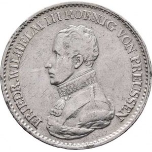 Prusko - král., Friedrich Wilhelm III.,1797 - 1840, Tolar 1818 A, Berlín, KM.396 (Ag750), 22.067g,
