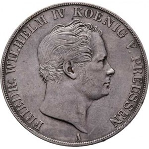 Prusko - král., Friedrich Wilhelm IV., 1840 - 1861, 2 Tolar spolkový 1847 A, Berlín, KM.440 (Ag900)