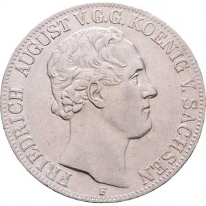 Sasko - království, Friedrich August II., 1836 - 1854, 2 Tolar 1854 F, KM.1149 (Ag900), 36.989g, dr