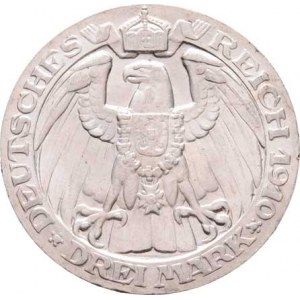 Prusko, Wilhelm II., 1888 - 1918, 3 Marka 1910 A - universita Berlín, KM.530 (Ag900),