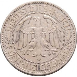 Německo - Výmarská republika, 1918 - 1933, 5 Marka 1928 A - dub, KM.56 (Ag500), 24.479g, dr.hr.,