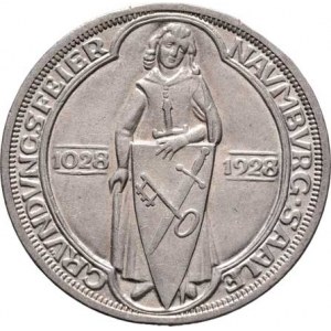 Německo - Výmarská republika, 1918 - 1933, 3 Marka 1928 A - Naumburg, KM.57 (Ag500), 15.014g,