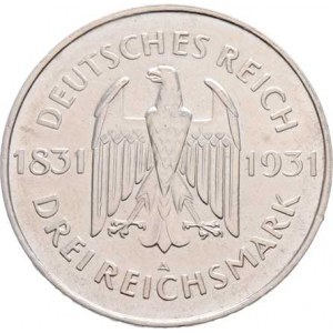 Německo - Výmarská republika, 1918 - 1933, 3 Marka 1931 A - Stein, KM.73 (Ag500, 100.000 ks),