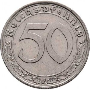 Německo - 3.říše, 1933 - 1945, 50 Fenik 1939 A (Ni), KM.95, 3.450g, nep.hr.,