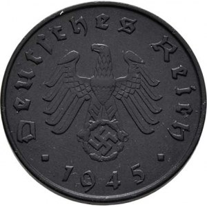 Německo - 3.říše, 1933 - 1945, 10 Fenik 1945 E, KM.101 (Zn), 3.510g, pěkná pat. R!