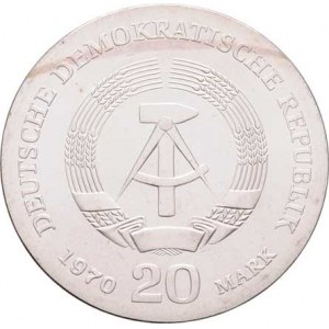 Německo - DDR, 1949 - 1990, 20 Marka 1970 - Engels, KM.28 (Ag625, 100.000 ks),