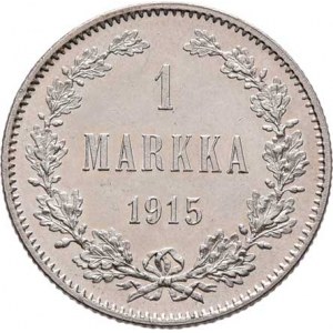 Finsko pod Ruskem, Mikuláš II., 1894 - 1917, Marka 1915 S, Helsinki, KM.3.2 (Ag868), 5.143g