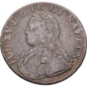 Francie, Ludvík XV., 1715 - 1774, Ecu 1730 zn.&, Aix, KM.486.27 (Ag917), 28.826g,