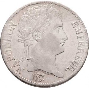 Francie, Napoleon I. - císař, 1804 - 1814, 1815, 5 Frank 1812 I, Limoges, KM.694.7 (Ag900), 24.911g
