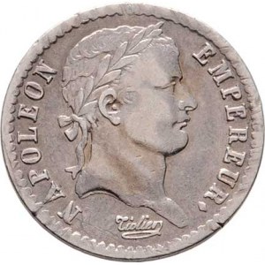Francie, Napoleon I. - císař, 1804 - 1814, 1815, 1/2 Frank 1808 W, Lille, KM.680.14 (Ag900), 2.440g
