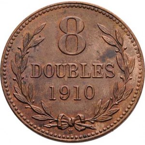 Guernsey, Edward VII., 1901 - 1910, 8 Doubles 1910 H, Heaton-Birmingham, KM.7 (bronz),