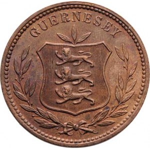Guernsey, Edward VII., 1901 - 1910, 8 Doubles 1910 H, Heaton-Birmingham, KM.7 (bronz),