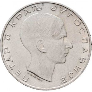 Jugoslávie, Petar II., 1934 - 1945, 50 Dinár 1938, KM.24 (Ag750), 15.115g, dr.hr.,