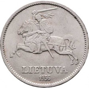 Litva, I.republika, 1918 - 1940, 10 Litu 1936 - Vytautas Didysis, KM.83 (Ag750),