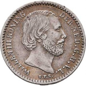 Nizozemí, Willem III., 1849 - 1890, 10 Cent 1890, KM.80 (Ag640), 1.395g, hr., nep.rysky,