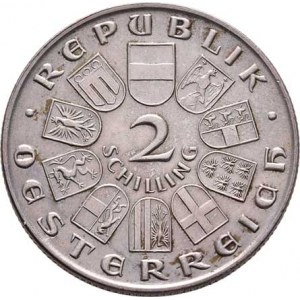 Rakousko, I. republika, 1918 - 1938, 2 Šilink 1930 - Vogelweide, KM.2845 (Ag640), 11.927g,