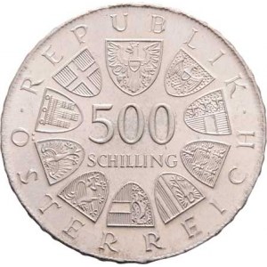 Rakousko - II. republika, 1945 -, 500 Šilink 1981 - Otto Bauer, KM.2953 (Ag640,