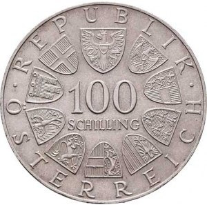 Rakousko - II. republika, 1945 -, 100 Šilink 1976 - olympijský znak, KM.2926 (Ag640),