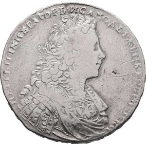 Rusko, Petr II., 1727 - 1730, Rubl 1728 bz, Moskva, Uzd.660 (tab.VI-B/b), KM.182.2,