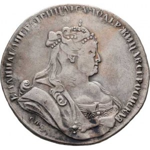 Rusko, Anna, 1730 - 1740, Rubl 1738 CPB, Petrohrad, Uzd.709 (VIII.E/v), KM.204,