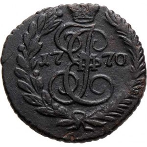 Rusko, Kateřina II. Veliká, 1762 - 1796, Poluška 1770 EM, minc. Jekatěrinburg, Cr.55.3 (měď),