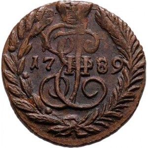 Rusko, Kateřina II. Veliká, 1762 - 1796, Poluška 1789 EM, minc. Jekatěrinburg, Cr.55.3 (měď),