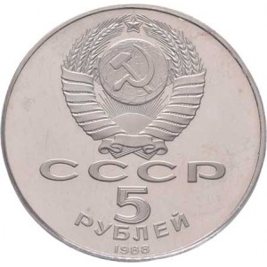 Rusko, SSSR, 1923 - 1991, 5 Rubl 1988 - Kijev - chrám sv.Sofie, Y.219 (CuNi),