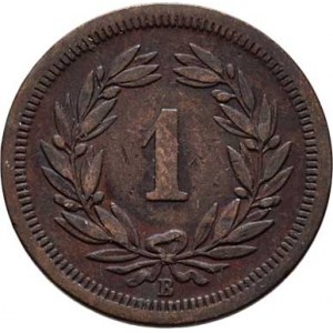 Švýcarsko, republika, Rap 1875 B, KM.3 (bronz), 1.445g, nep.hr., dr.rysky,
