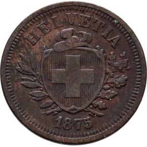 Švýcarsko, republika, Rap 1875 B, KM.3 (bronz), 1.445g, nep.hr., dr.rysky,