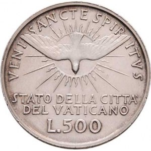 Vatikán, sede vacante, 1963, 500 Lira 1963, Y.75 (Ag835, 200.000 ks), 11.014g,