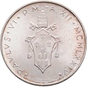 Vatikán, Pavel VI., 1963 - 1978, 500 Lira 1974 - XII.rok pontifikátu, Y.123 (Ag835),