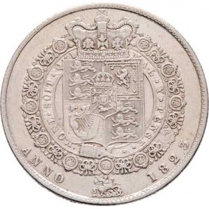 Velká Británie, George IV., 1820 - 1830, 1/2 Crown 1823, Londýn, SCBC.3808, KM.676 (Ag925),